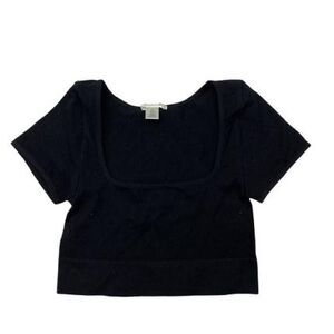 Women's Black Crop-top